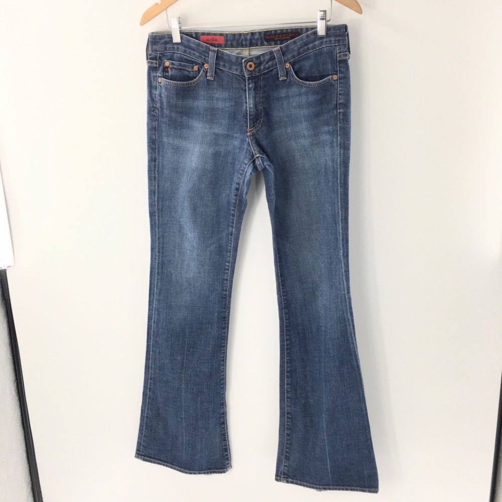 AG Adriano Goldschmied The Club Women Jeans Bootcut Med Dark Low Rise Sz 29R